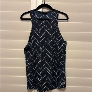 The North Face Navy and White Tank Top